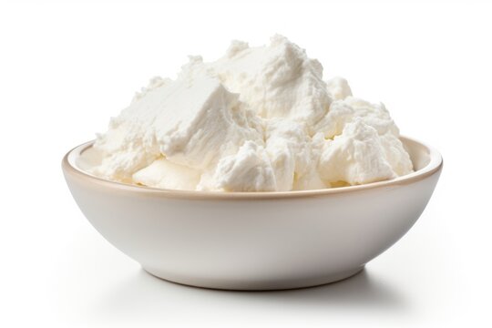 Ricotta cheese dessert cream white.