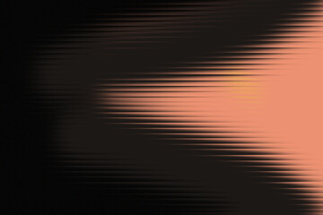 Abstract copper light streaks with smooth horizontal motion. Warm peach colored neon lines on dark...