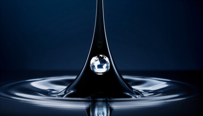 Hyper-Realistic Crude Oil Drop: Visualizing Global Oil Surplus & Market Volatility | WTI Ticker CL Price & Energy Forecast