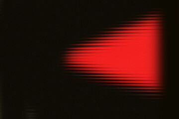 Red horizontal light trails with high speed motion effect. Abstract tech background with red glowing lines and dark vignette