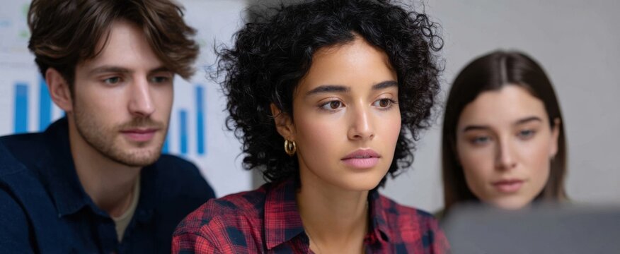 colleagues diving into social media metrics like treasure hunters fine-tuning their outreach strategy - Powered by Adobe