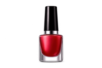 Red nail polish bottle for beauty and manicure