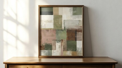 Abstract geometric framed art