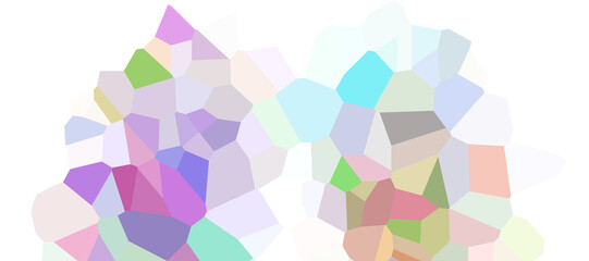 An abstract mosaic design featuring irregular geometric shapes in various pastel colors