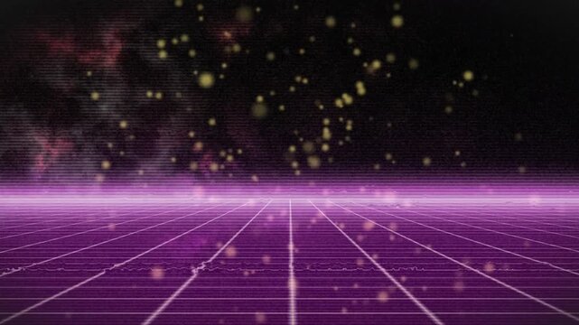 Animation of multiple zigzags over digital grid