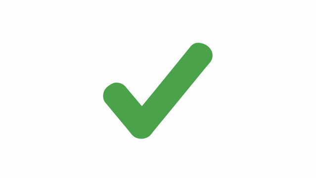 A large green checkmark on a white background (1)