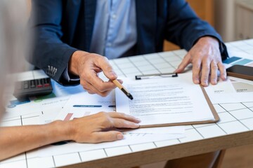 Business consultation at office with documents and teamwork