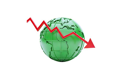 Global Recession and Economic Downturn Symbol