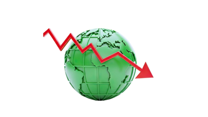 Global Recession and Economic Downturn Symbol
