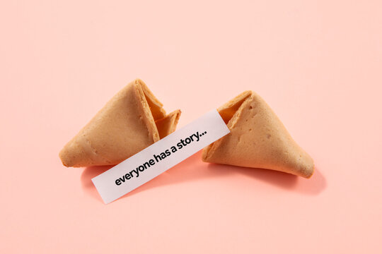 fortune cookie with a message