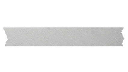 Blank textured matte tape strip mockup bumpy surface straight layout diffuse reflection isolated on white background
