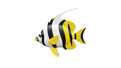 Butterflyfish with Black and Yellow Stripes