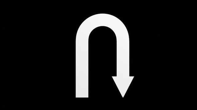 U-Shaped Arrow Animation | Alpha Loop