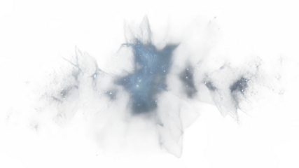 Vintage watercolor painting featuring a black ink splash texture that resembles ethereal clouds and smoke drifting through a winter fog