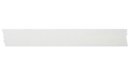 Blank tyvek tape strip mockup spunbound fiber texture straight layout durable look isolated on white background 