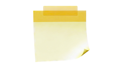 Yellow sticky note with tape
