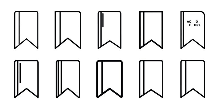 Party celebration vacation memory bookmark line art icon set. Minimalist Holiday line art vector icons collection