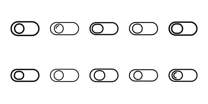 Party celebration vacation mode switch line art icon set. Minimalist Holiday line art vector icons collection