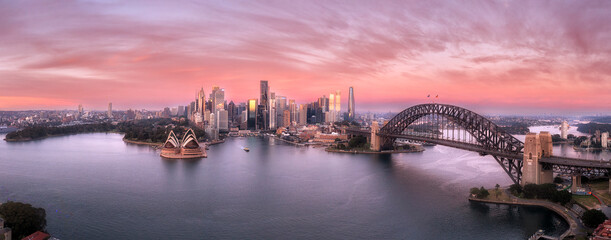 D Sydney Kirribilli sunrise pink sky