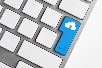computer keyboard with cloud button