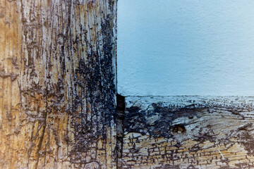 old wooden wall detail