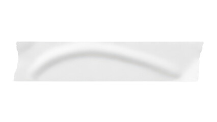 Blank white masking tape strip mockup smooth paper texture horizontal layout soft wrinkles isolated on white background (9)