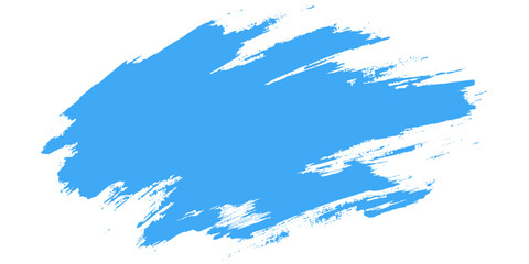 Vector abstract bold blue distressed paint brush stroke texture
