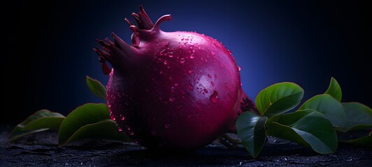 silhouette of mangosteen ,generative AI