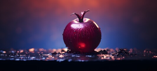 silhouette of mangosteen ,generative AI