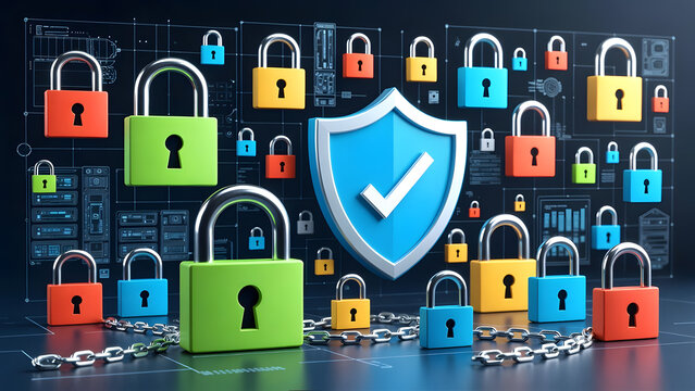 Technologey and AI for Syber Secyrty Against Hakers on Cumputer, HD, Nao Technology