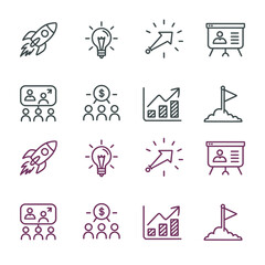 Fototapeta premium Startup Innovation Research and Achievement Goal Concept