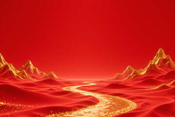 red and golden background