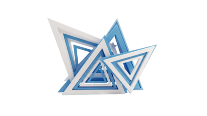 Interlocking Blue and White Triangles