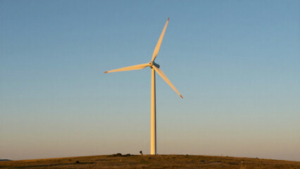 Fototapeta premium Windmill atop the mountain