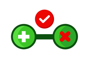 Obraz premium Yes and no buttons