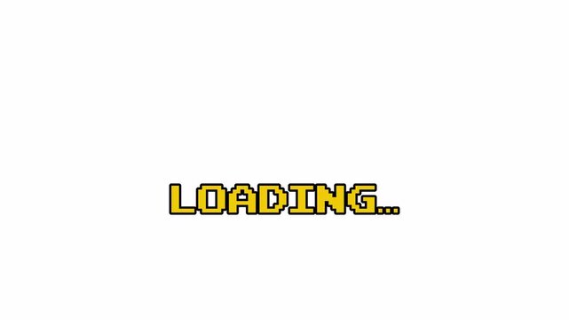 Pixel Art 8 Bit Game Style Loading Screen Animation Retro Arcade Computer Interface 4k video animation seamless loop