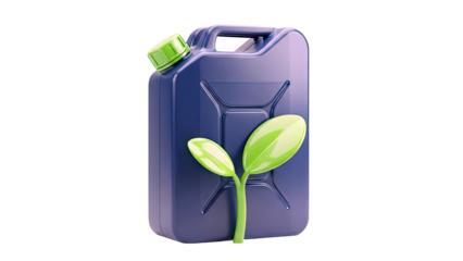 Blue Jerrycan with Green Sprout