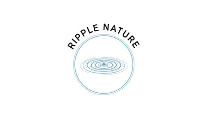Ripple Nature Logo Design Element Circle.