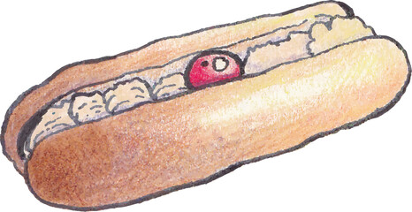 Bakery sweets and pastry watercolor elements