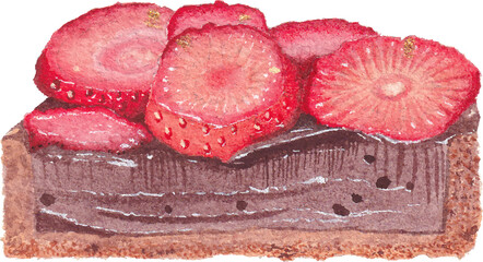 Bakery sweets and dessert watercolor graphics