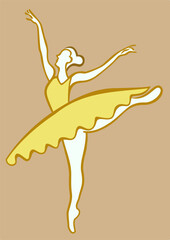 vector illustration of a ballet dancer