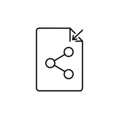Business Document Sharing Icon for Digital Collaboration and Networking