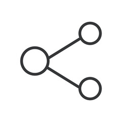 Connection line editable stroke icon. Vector illustration