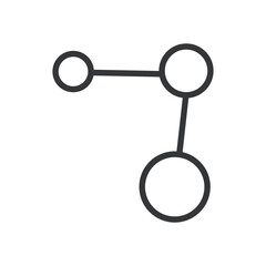 Connection line editable stroke icon. Vector illustration