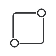Connection line editable stroke icon. Vector illustration