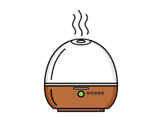 Modern humidifier design isolated on transparent background