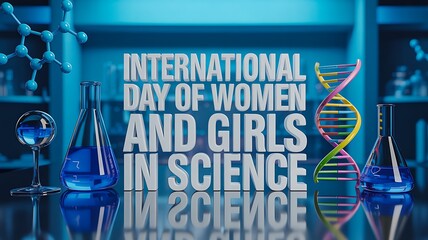 International day of women and girls in science concept