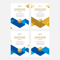 A set of templates for the design of certificates, diplomas, award documents, geometric shapes of triangles