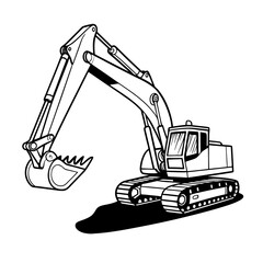 excavator vector illustration
