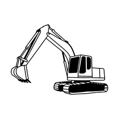 excavator vector illustration